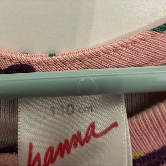 Hanna Andersson 140 Girls 10 Dress Short Sleeve Pink Beach Vacation Tropical - Picture 3 of 4